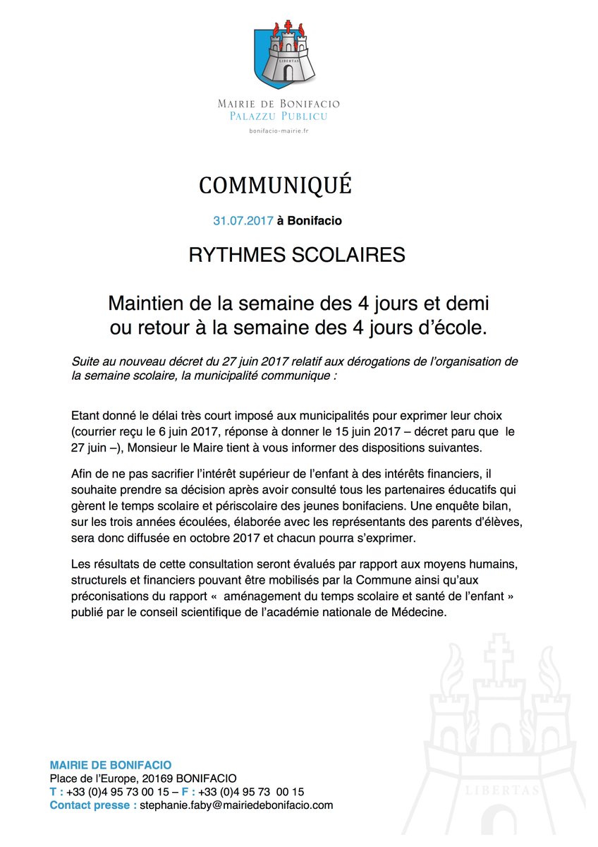 Mairie De Bonifacio On Twitter Communication Décret - 