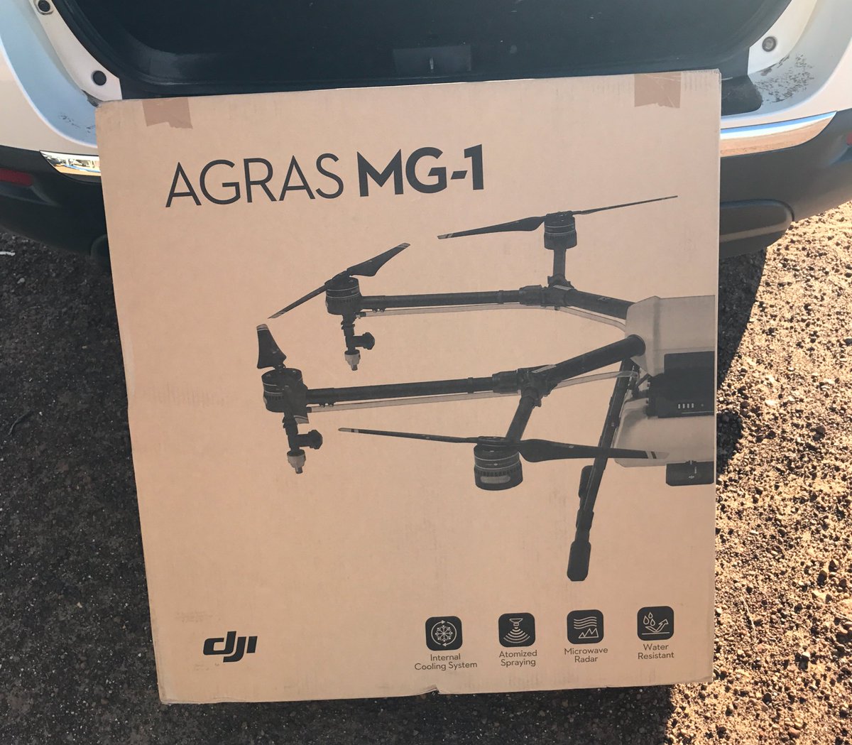 FlyingAgAU's tweet photo. One of our clients will be taking delivery of this #DJI Agras spray drone next week. It's a pretty serious machine! https://t.co/dMbHCBS250