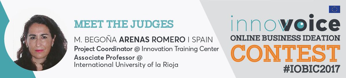 innovvoice's tweet photo. #IOBIC2017 Meet the Judges! @begoarenas ITC @UNIRuniversidad Thank you for joining! @innovvoice https://t.co/sSQYONuikm https://t.co/2px9fBmIQD