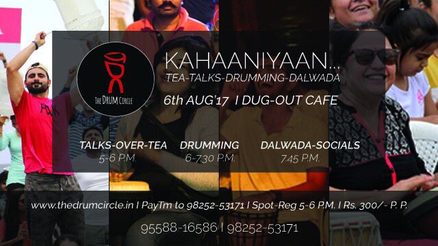 rujulv's tweet photo. Excited for #TDCKahaaniyaan2017 , We @thedrumcircle_  . More on : https://t.co/JzN97is4QD | #Friendshipsday #2017 https://t.co/WLeOeAmHE0