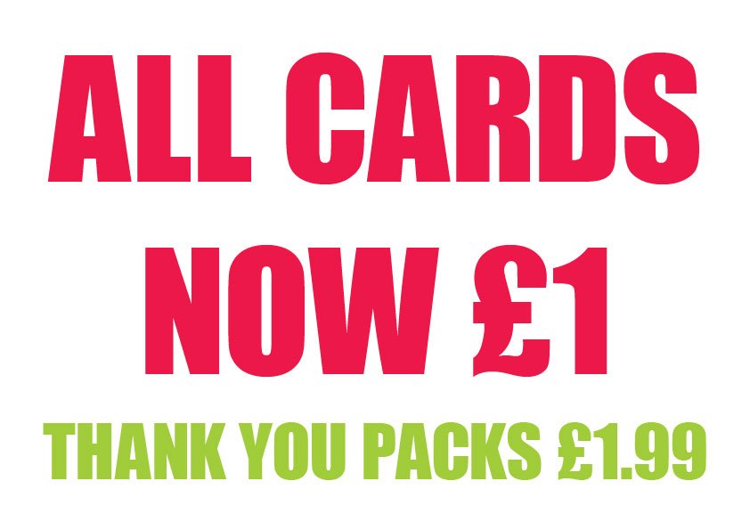 Everything must go! All cards £1 #SALE #NORTHCOTEROAD #ENDOFANERA #ALLGOODGIFTS