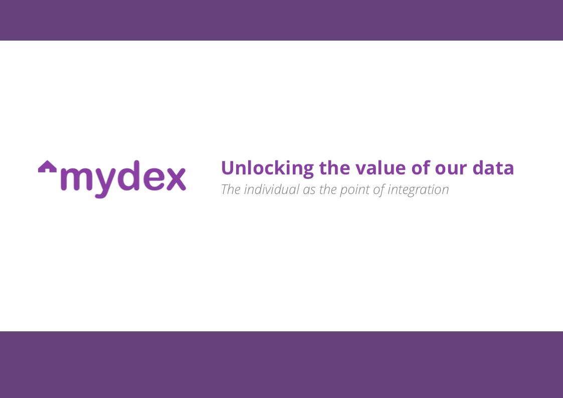 MydexCIC's tweet photo. Read Mydex CIC's new white paper: 'Unlocking the value of our data' https://t.co/whH6QPJqrd #digitalidentity #data #identitymanagement https://t.co/VRNV1MptZX
