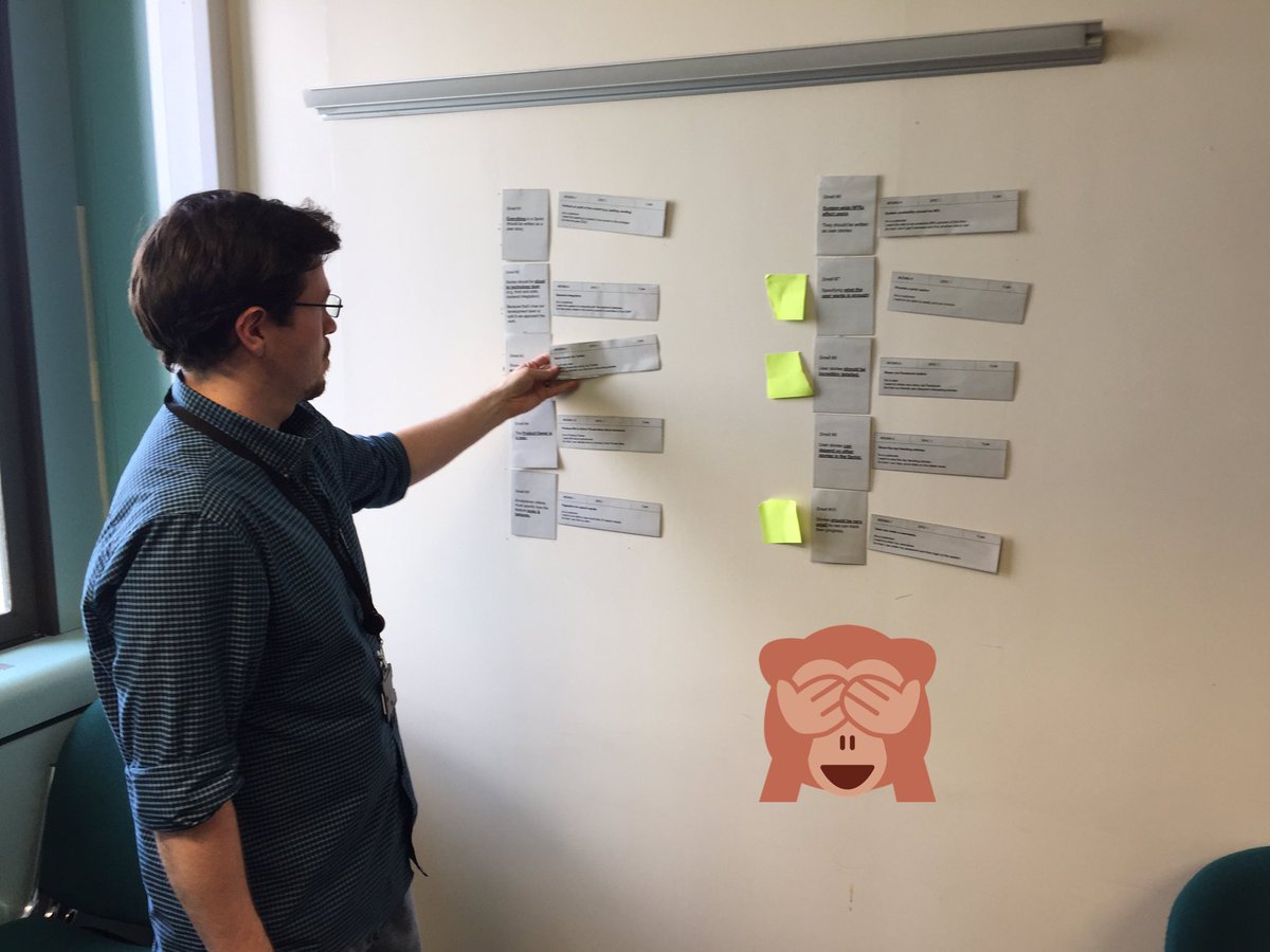mali479's tweet photo. Great activity #agile #storysmells session #user stories @StockportMBC agile project team thanks @rthewitt01 @DWPDigital #stockportdigital https://t.co/WjnXAGL4XE