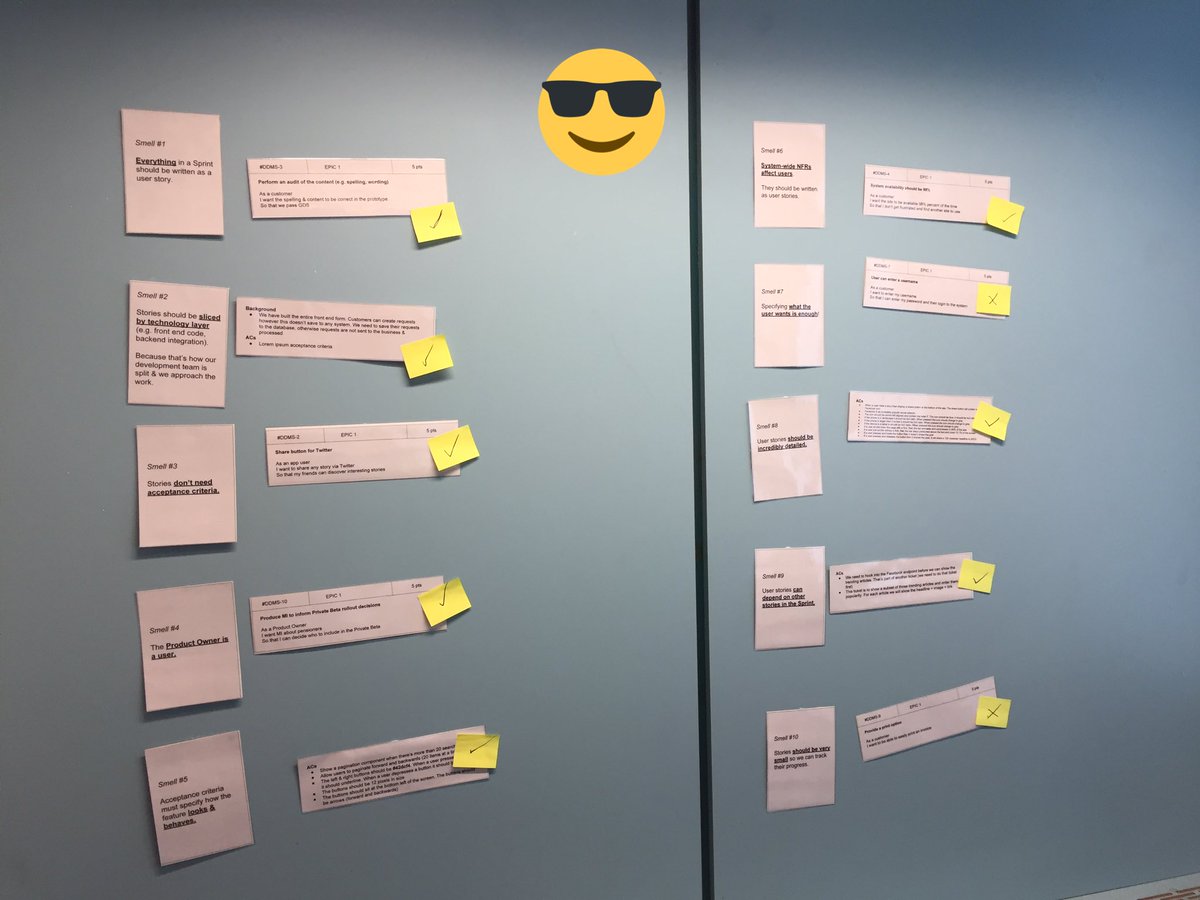 mali479's tweet photo. Great activity #agile #storysmells session #user stories @StockportMBC agile project team thanks @rthewitt01 @DWPDigital #stockportdigital https://t.co/WjnXAGL4XE