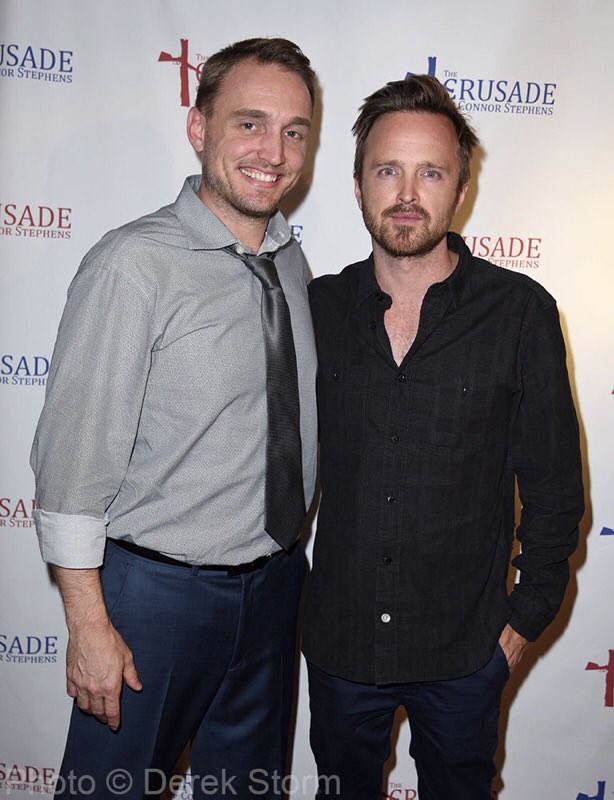 ActorBenCurtis's tweet photo. So honored to meet this brilliant actor. Humble, sweet & crazy talented. FINAL WEEK! @thecrusadeoffbway @aaronpaul_8 #connorstephens https://t.co/d17K1nVw6H