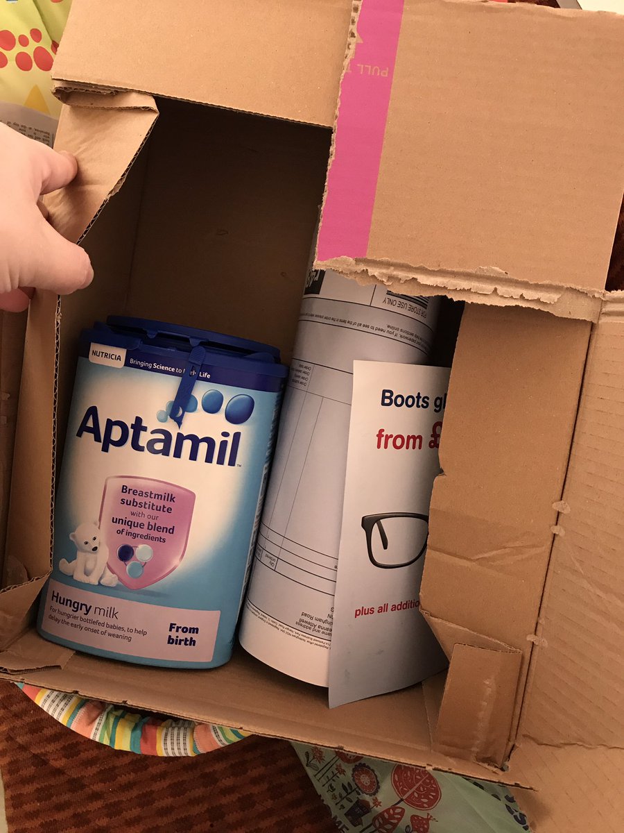 rosierose91's tweet photo. @BootsHelp this is how my sons formula got delivered this morning. Isn't that tamper evidence strip meant to be attached? Not happy. https://t.co/6F3M48lh2G