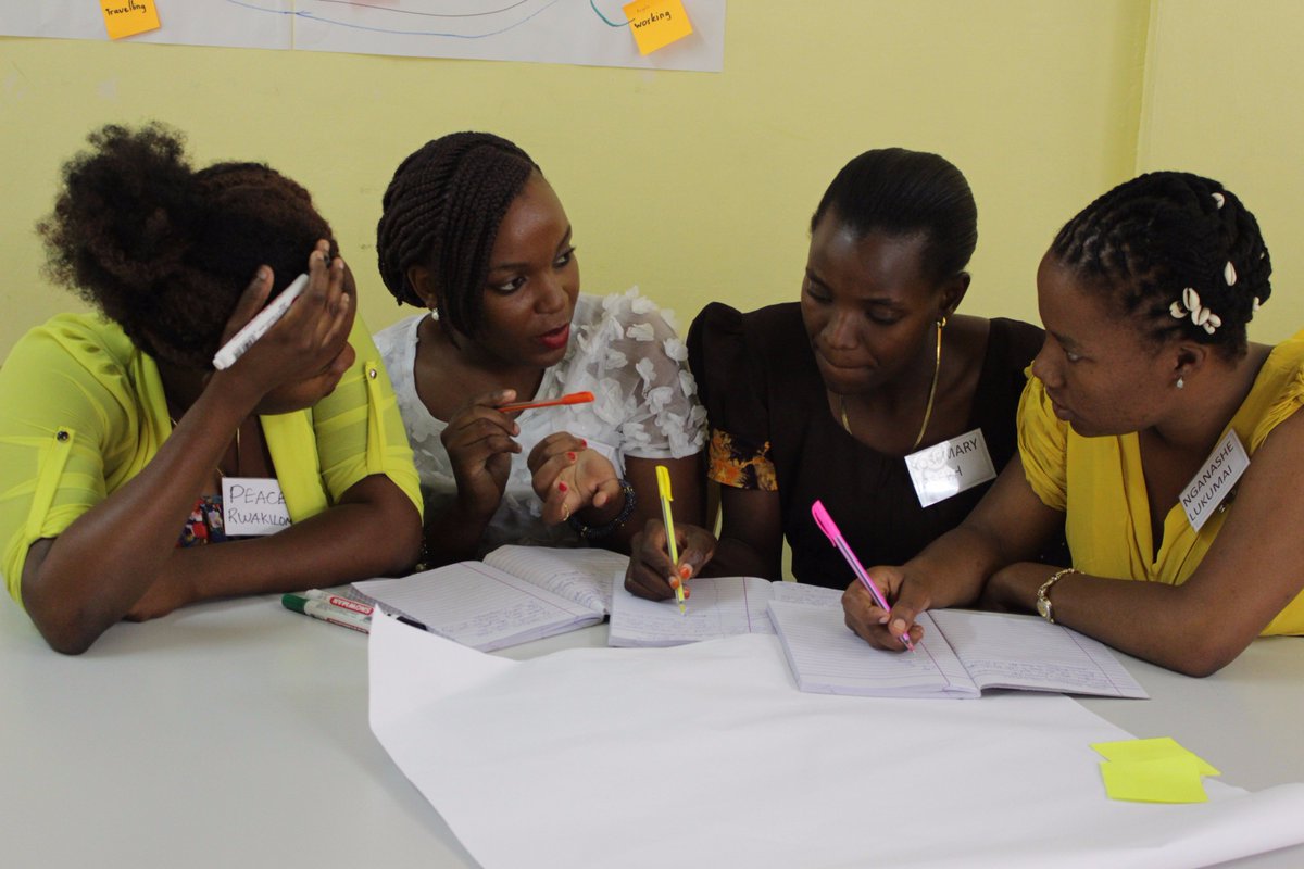 DOTTanzania's tweet photo. Youth taking 2 weeks training under the Fusion Project to become facilitators of DOT's Signature Economic Program-ReachUp! #DOTYouth @HDIFtz https://t.co/xVdrPVzVzF