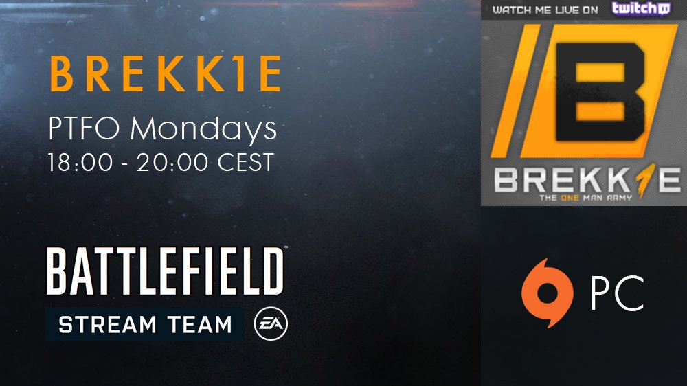 Battlefield's tweet photo. 🔴 LIVE with the Stream Team

Start your week right with @brekk1e in some PTFO Monday action at https://t.co/KZHqGdlZ4C https://t.co/qZlowaOrqc