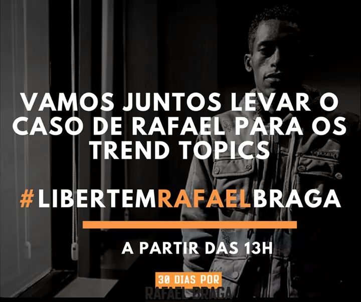 HOJE! Ato #LibertemRafaelBraga facebook.com/events/1013717…
