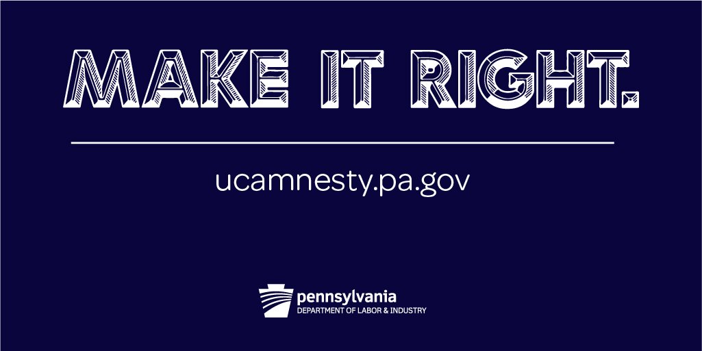 DYK the PA Unemployment Compensation Amnesty Program is an opportunity to pay what you owe at a discount?  Go to ucamnesty.pa.gov