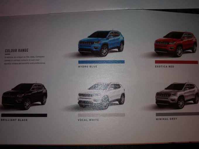 ExtremeCarss's tweet photo. The #JeepCompass will be available in 5 different shades. Choose Your favorite colour. #ExtremeCars https://t.co/qmCfkxGOyt