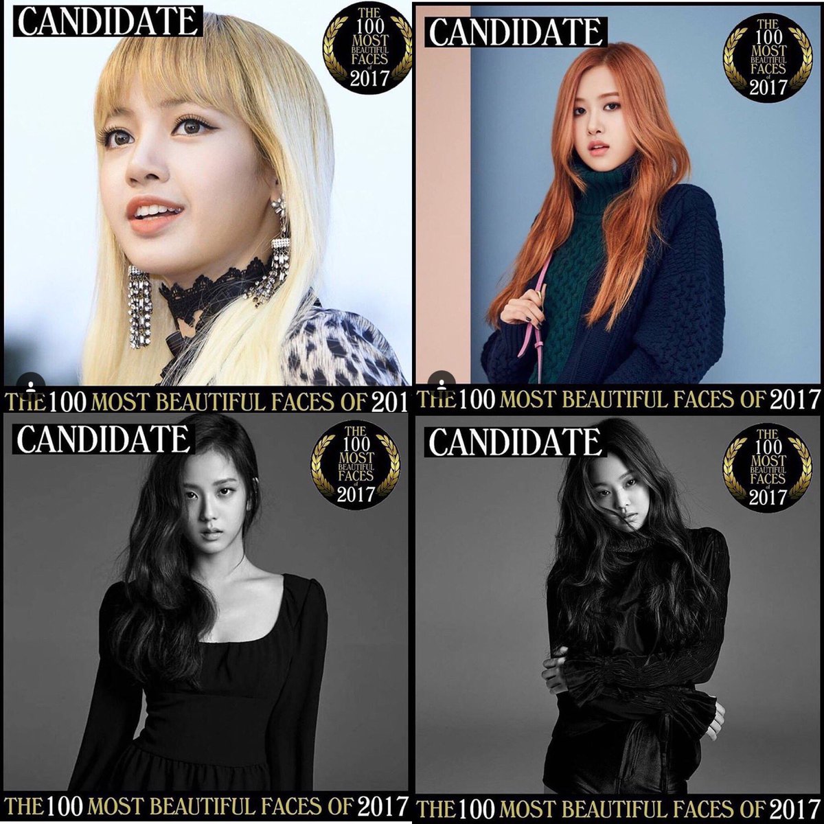 권지용 Twitterren 世界でもっとも美しい顔2017にblackpinkメンバー全員がノミネート 普通にすごいわ笑笑 The100mostbeautifulfacesof2017 Blackpink ジェニ ジス リサ ロゼ