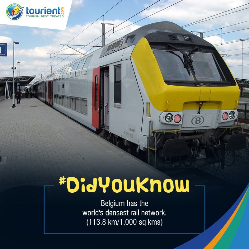 TourientTravel's tweet photo. Want to know the densest of all railway networks. Here a quick #EuroFact for
everyone.
#Travel https://t.co/22tXXJsY4O