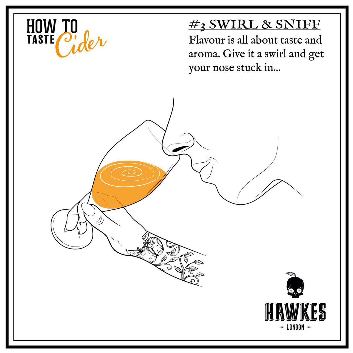 wearehawkes's tweet image. Time for Part 3: Key to tasting great cider is appreciating the unique aroma...  #HowToTasteCider #craftcider 🍏💀🤘🏻@PeteBrownBeer
