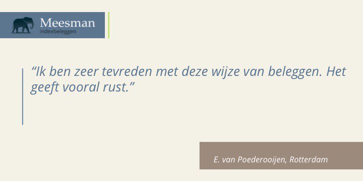 Hoe onze klanten #beleggen bij Meesman ervaren