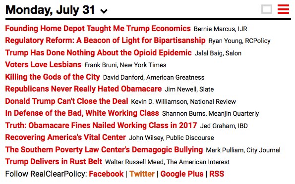 RealClearPolicy (@realclearpolicy) on Twitter photo RCPolicy Monday w/ Ryan Young, <a href="/jalalbaig/">Jalal Baig</a>, <a href="/FrankBruni/">Frank Bruni</a>, David Danford, <a href="/jim_newell/">Jim Newell</a>, <a href="/KevinNR/">Kevinn Romeroo</a>, & more: realclearpolicy.com RCPolicy Monday w/ Ryan Young, <a href="/jalalbaig/">Jalal Baig</a>, <a href="/FrankBruni/">Frank Bruni</a>, David Danford, <a href="/jim_newell/">Jim Newell</a>, <a href="/KevinNR/">Kevinn Romeroo</a>, & more: realclearpolicy.com