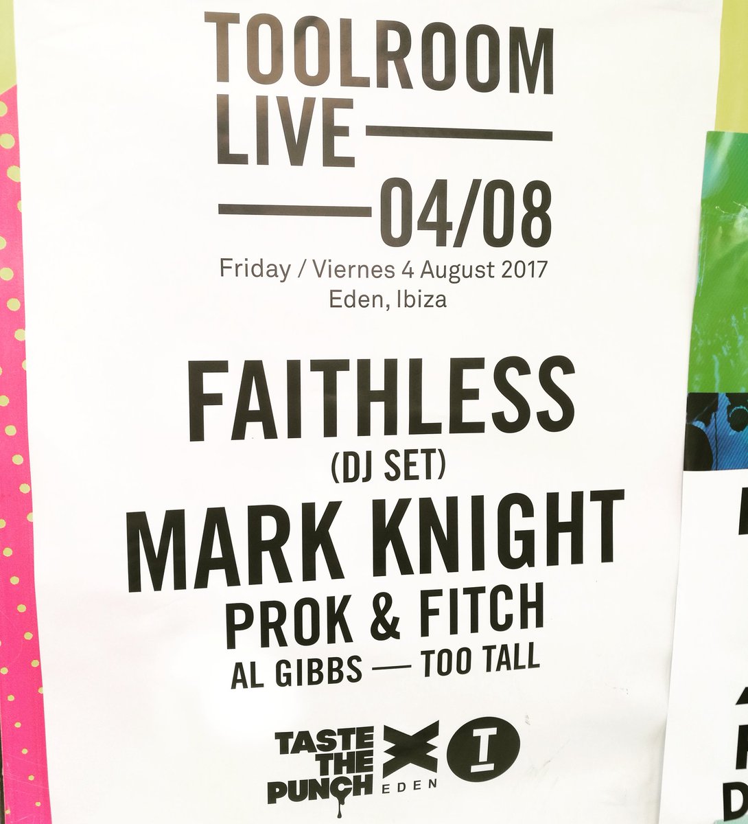 TasteThePunch's tweet photo. Smashing the island with these today! 
Going to be huge on Friday!
@faithless @djmarkknight @prokfitch 
@TooTallDjs @eden_ibiza @AlGibbs104 https://t.co/Fx5iqWP5E0