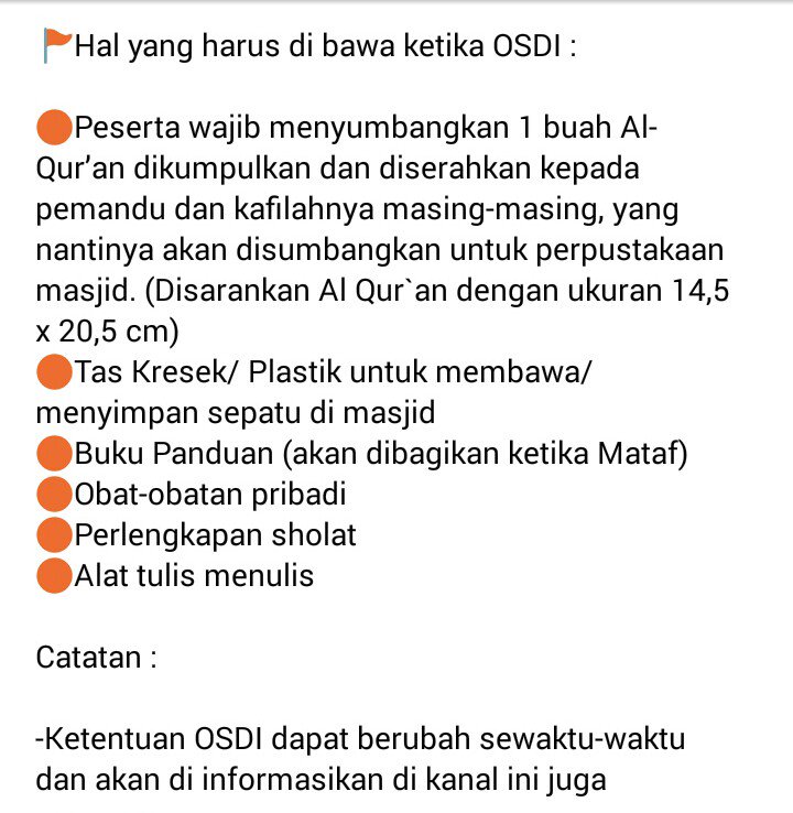 Ketentuan OSDI putra, selengkapnya di
osdiumy.wordpress.com