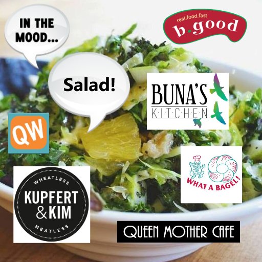 Hot day for a salad in #QueenWest  <a href="/BunasKitchen/">Buna's Kitchen</a> <a href="/bgoodCanada/">B.GOOD Canada</a> #whatabagel <a href="/QueenMotherCafe/">QueenMotherCafe</a> <a href="/KupfertKim/">Kupfert & Kim</a>