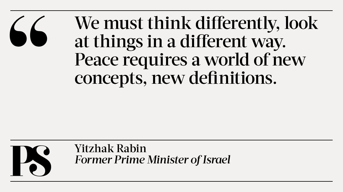 ProSyn's tweet photo. Today's quote is from Yitzhak Rabin https://t.co/BNOhCGlxWI