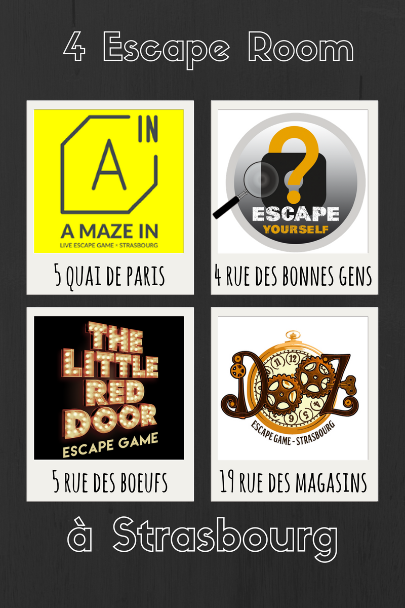 A vos méninges ! Voici les 4 salles d'#escaperoom à découvrir à #strasbourg ! Sortez de la pièce à temps après avoir résolu les #énigmes !