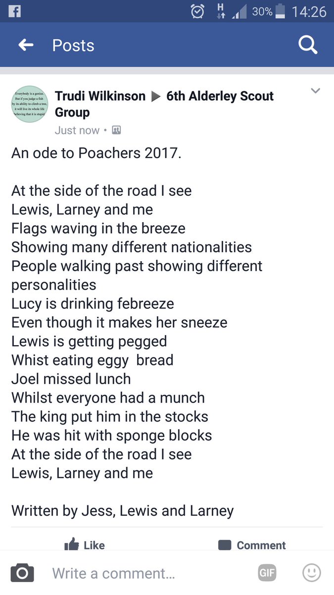 Poem by scouts on camp <a href="/Edge_Scouting/">Alderley District Scouts</a> <a href="/Dave_Hopley/">Dave Hopley</a> @AlderleyDYC <a href="/CheshireScouts/">Cheshire Scouts</a>