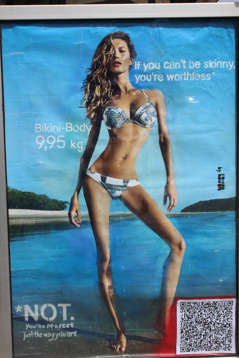 Sidismissal's tweet photo. #Adbusting #Kassel #SelfLove #YouAreEnough #StreetArt #Louva #BikiniBody
#LouvaMustDie https://t.co/CsQCOe7onU