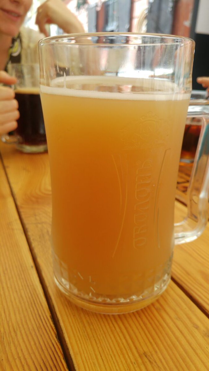 blamefinger's tweet image. Super unfiltered &quot;Town Beer&quot; in Lviv #Ukraine. Very dry. Probably still full of live yeast. Delicious.