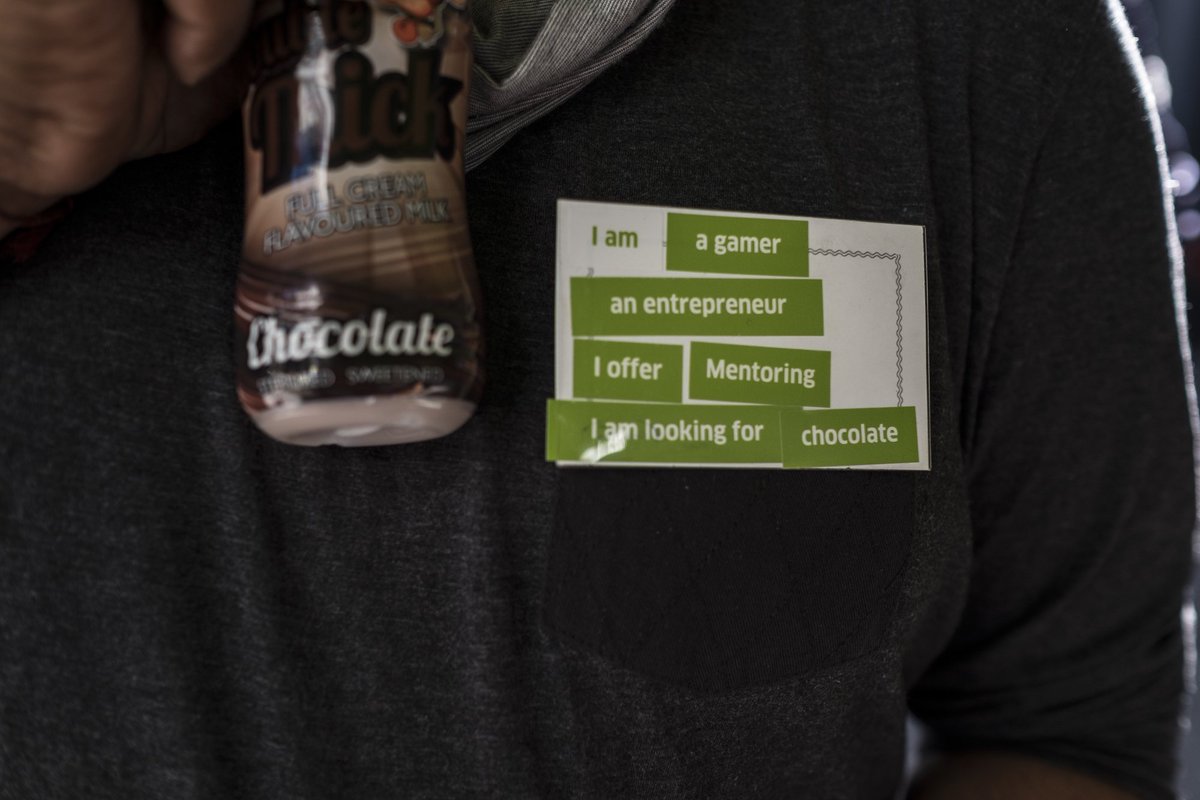 goethejoburg's tweet photo. We love the creativity shown by our guests on their self-made name tags at our #gamifyGoethe Open day https://t.co/TN99EK6I8J https://t.co/uvEttNXhl4