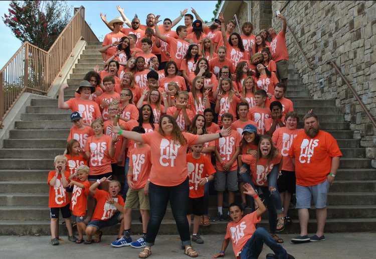 Oak Grove Baptist Church at Falls Creek this past week! This group always knows how to have fun! #fallscreek #customshirts #distinct