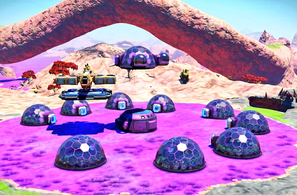 Kate_Lynn1129's tweet photo. My base it's a work in progress & close to the #galatichub #nmsphoto #nms #NoMansSky #gamer #nmsbase #ps4 #streamer #twitchaffiliate https://t.co/GI9tycuTeL