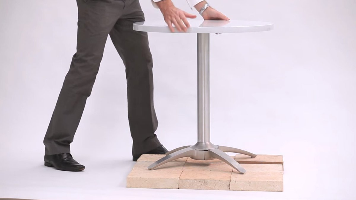Curbed's tweet photo. Inventor creates brilliant ‘no-rock’ cafe table. https://t.co/opy9RuuQp0 https://t.co/SLgHxeI4Af