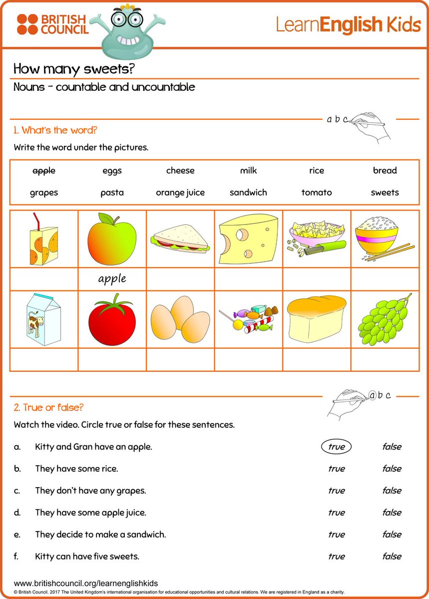 34 Food Countable And Uncountable Nouns Worksheet Pdf Images Food In