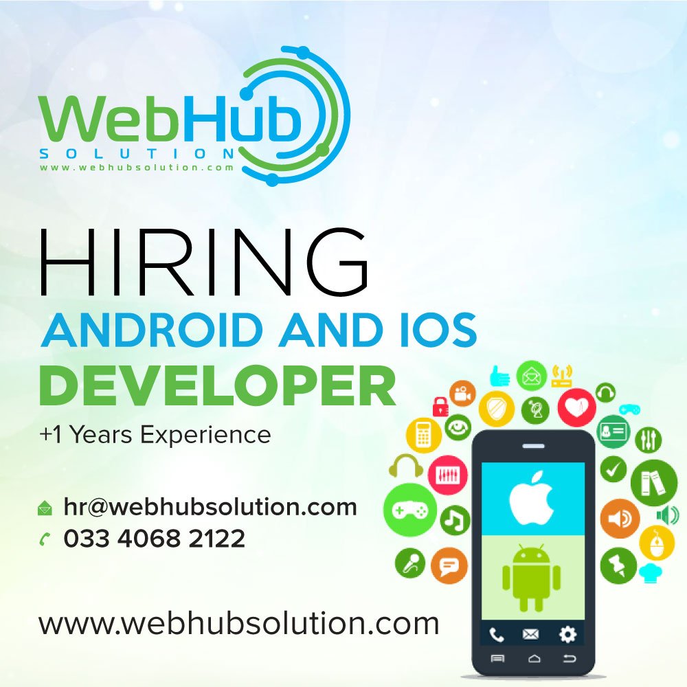 webhubsolution's tweet image. Urgent requirement for Mobile Application Developer.
#MobileApplicationDeveloper