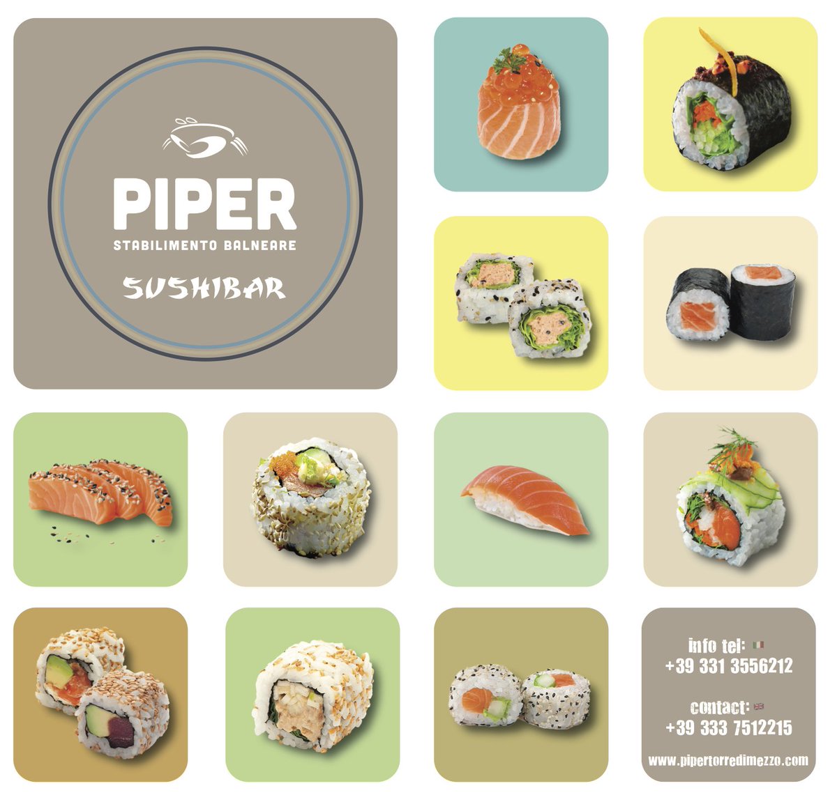 Piper Torre di Mezzo - Sushi Bar
il SUSHI in riva al mare, tutte le sere al Piper la CENA del Sol Levante.
pipertorredimezzo.com