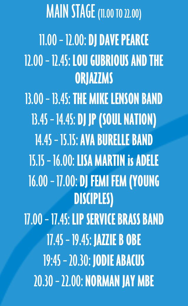 Main Stage Line Up 👌🏼