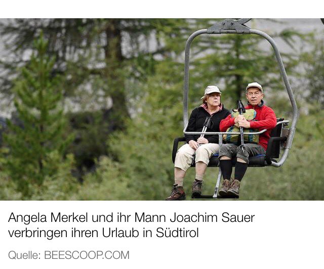 ThomasWieder's tweet photo. Les vacances de Merkel dans le Tyrol, une certaine idée de l'anti bling-bling @BILD https://t.co/1eyI35Ig5t