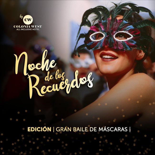 CWH_Conchillas's tweet photo. El 24 de Agosto Vuelve la ya clásica #NocheDeLosRecuerdos en #ColoniaWestHotel  #EdiciónGranBailedeMáscaras +info > +598 4577-2500 al 03 https://t.co/ppsl05VXXF