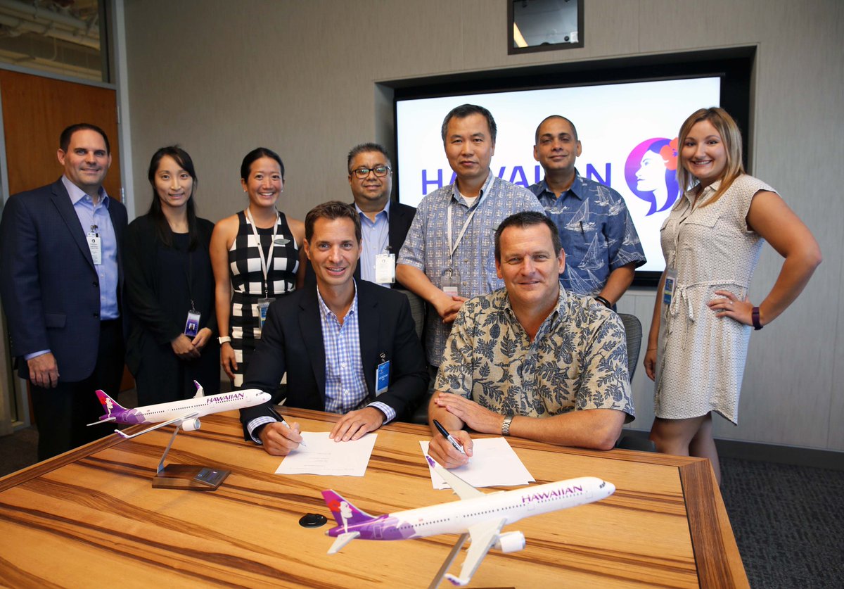 AARCORP's tweet photo. @AARCORP signs component support agreement w/ @HawaiianAir extends flight-hour services to @Airbus #NEOplatform https://t.co/Gex6Ql6DID https://t.co/Fj7jEs7Xio
