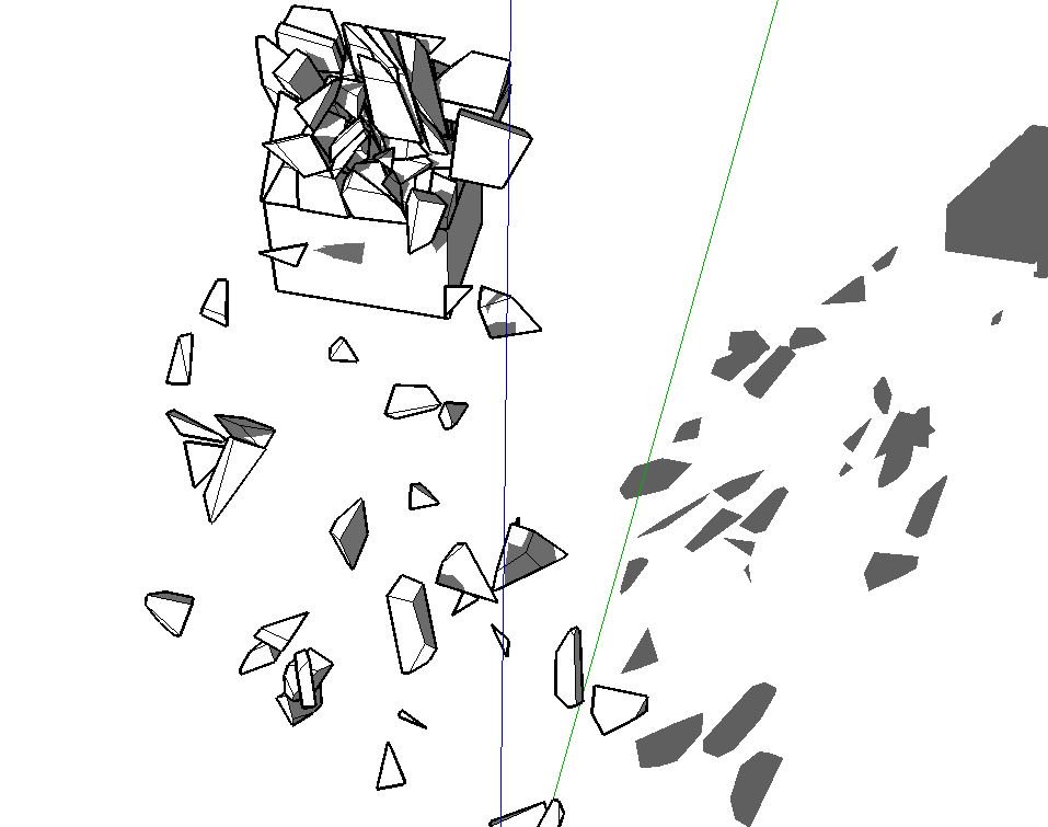 sketchupでも破壊と物理演算ができて感動した... Blenderは窓から投げ捨てます 