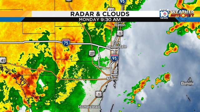 Showers and storms affecting all of Broward and most of Miami, all associated with T.S. Emily https://t.co/81I9s21HaI