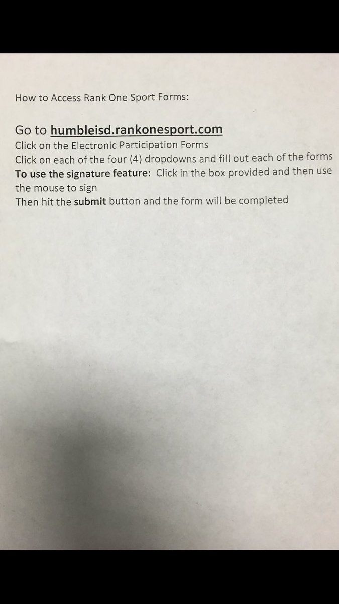 All levels of AHS football players need to complete their Rank One forms online before they can practice August 14.