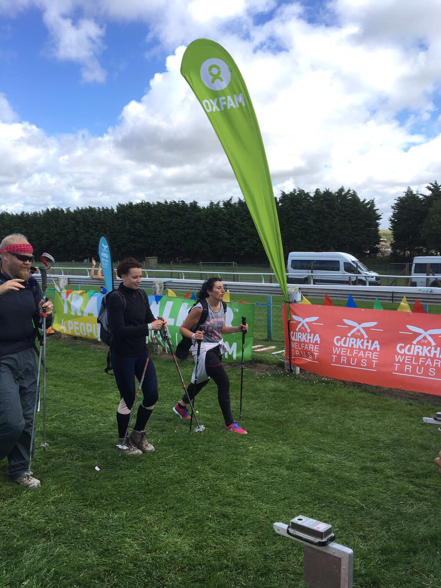 ClareBaybutt1's tweet photo. @TrailwalkerUK it's done! Amazing team and some mental resilience wins the race #oxfam #oxfamtrailwalker #trailwalker2017 https://t.co/WCjMSpGVFE