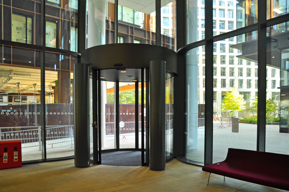 BoonEdamUK's tweet photo. Boon Edam’s Circleslide #door was the perfect #entry solution to complete the design of 5 St Pancras Square, London. #BoonEdam #EntryExperts https://t.co/yFqdEntPFG