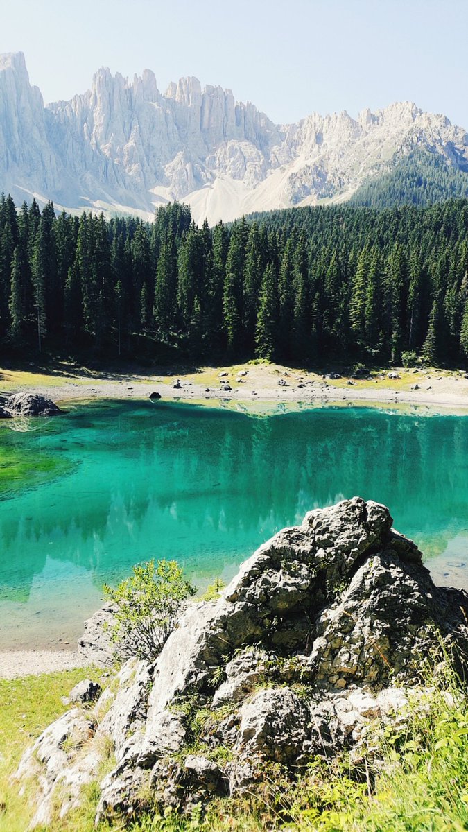 This morning.. 
#italy #dolomite #dolomites #italianlakes  #dolomitemountains #rainbowlake #holiday #mountains