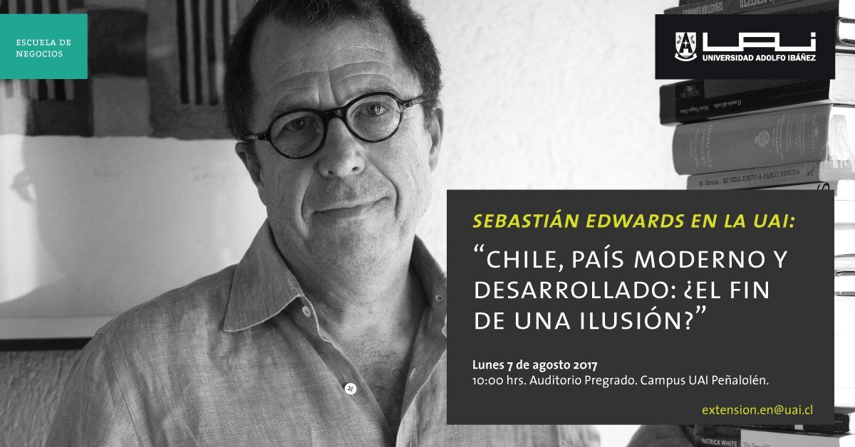 NegociosUAI's tweet photo. No te lo pierdas!
📍Sebastián Edwards, economista y profesor de UCLA en @UAI_CL.
📆 Lunes 7 de agosto. 10:00 hrs.
📩extension.en@uai.cl https://t.co/83kLqqr1iB