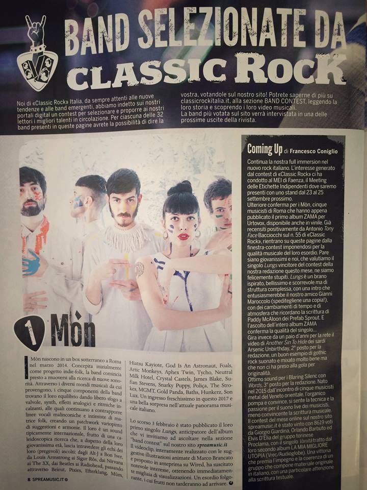 Sorpresa!
Per Classic Rock Magazine siamo la prima band tra le migliori emergenti.