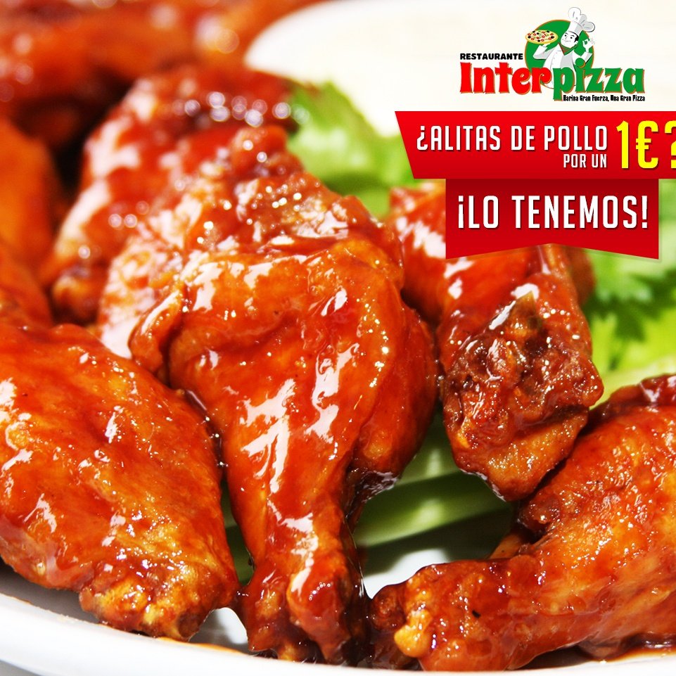 Interpizzas's tweet image. Inicia la semana con buen pie, ven a nuestro local y llevate 5 alitas de pollo por solo 1€ 👐😁 #interpizza