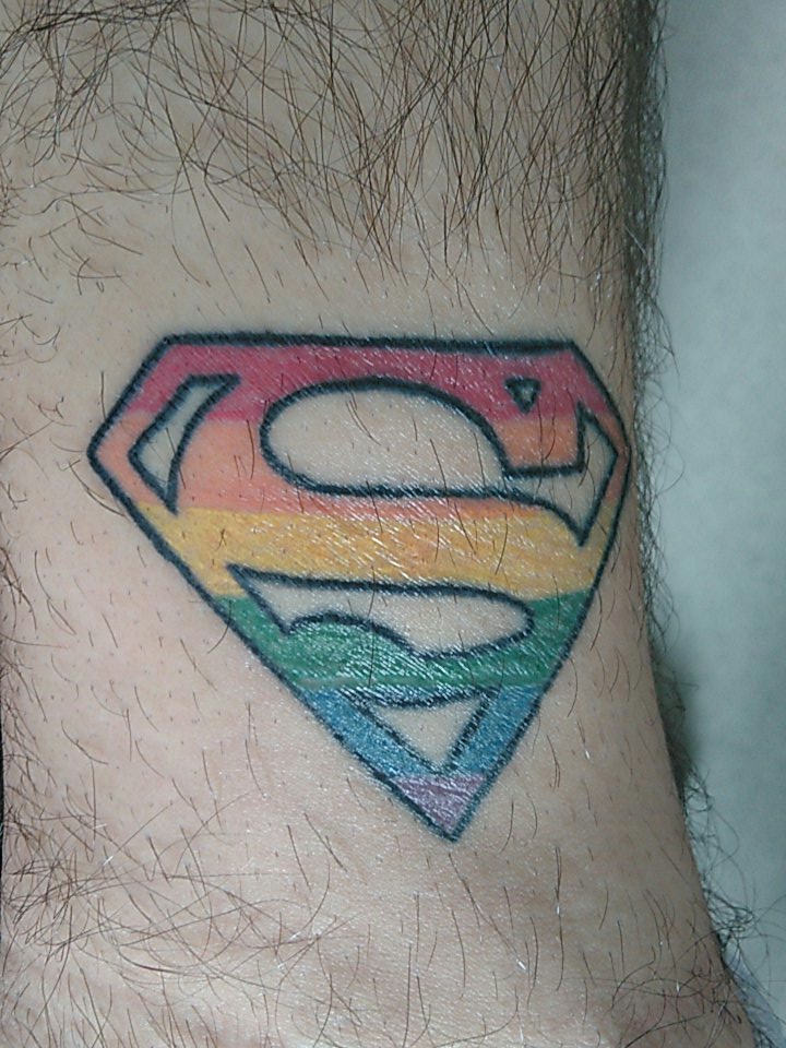 Identity Tattoo : Tattoos : Comic Book : Superman Skin Rip