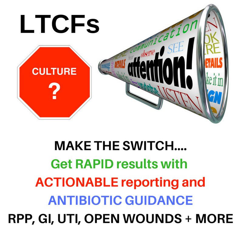 jeanimsmith's tweet photo. Next day results with antibiotic guidance - find out how your facility can benefit - #LTCF #antibioticresistance #diatherix #ABRx https://t.co/iX3XfetslI
